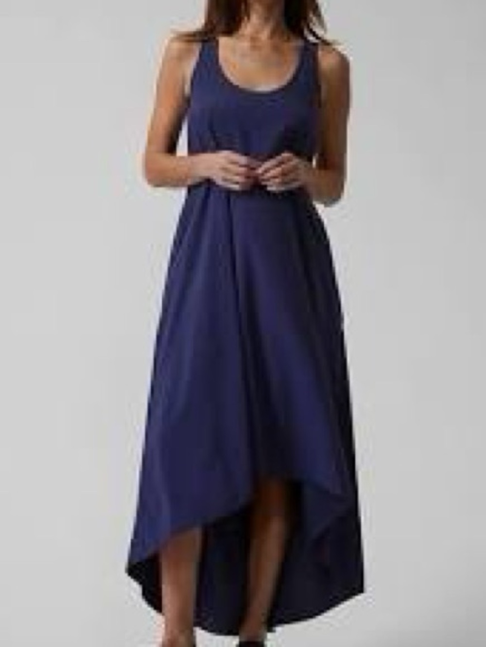Athleta navy “Presidio” scoop-neck racer-back high-low maxi dress - EUC - Picture 16 of 16